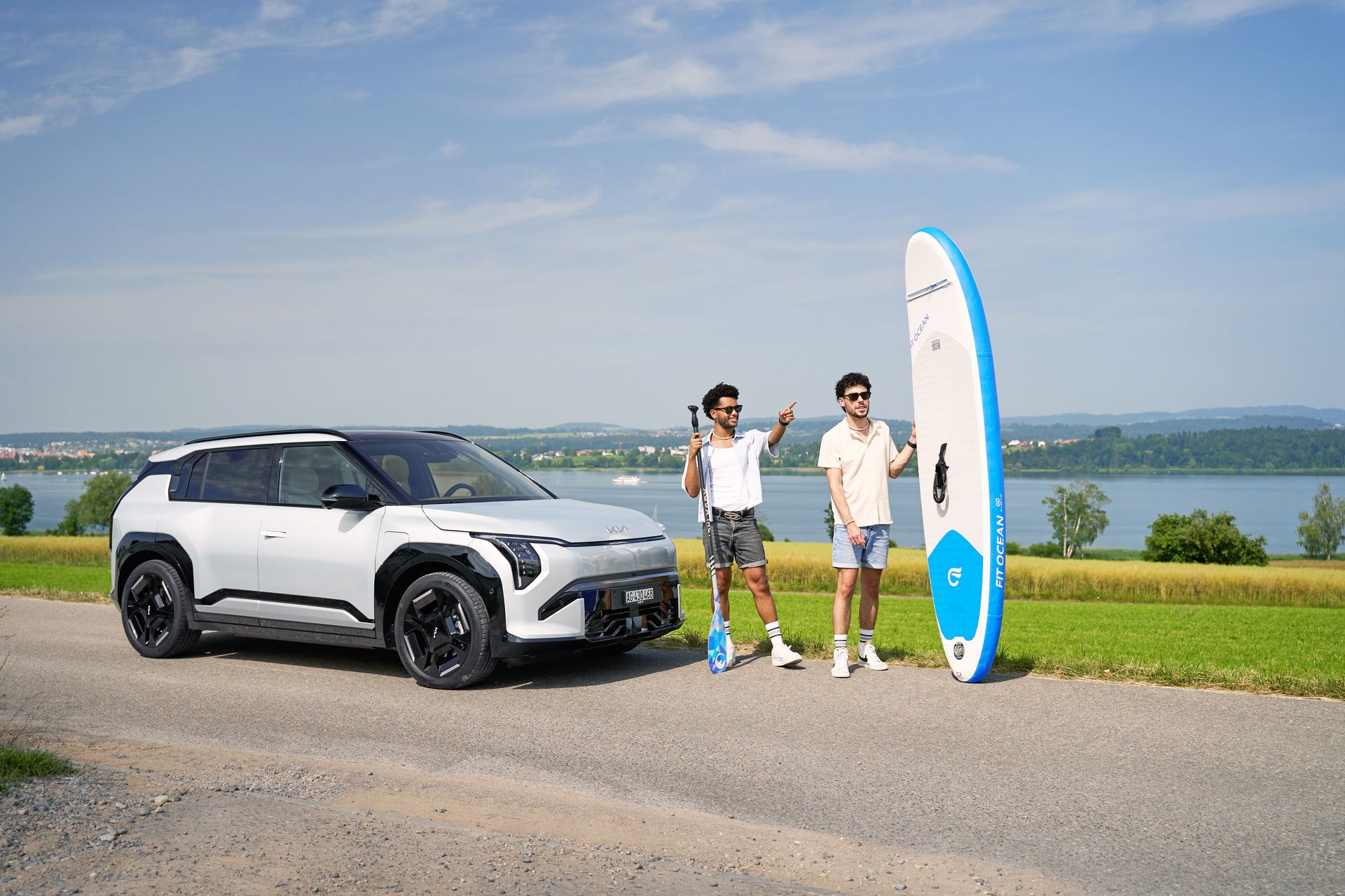 KIA EV3: SUP, Sommer und Strom