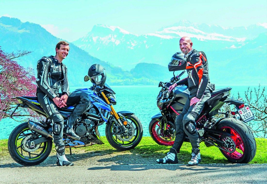 Bereit für die Vier-Seen-Tour: vor der Kulisse des Vierwaldstättersees.