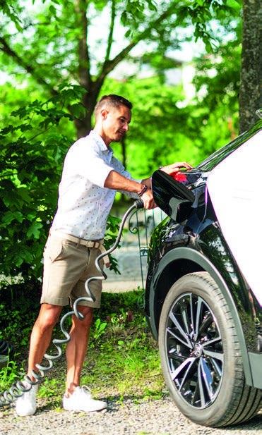 Der Plug-in-Hybrid lässt sich easy aufladen.